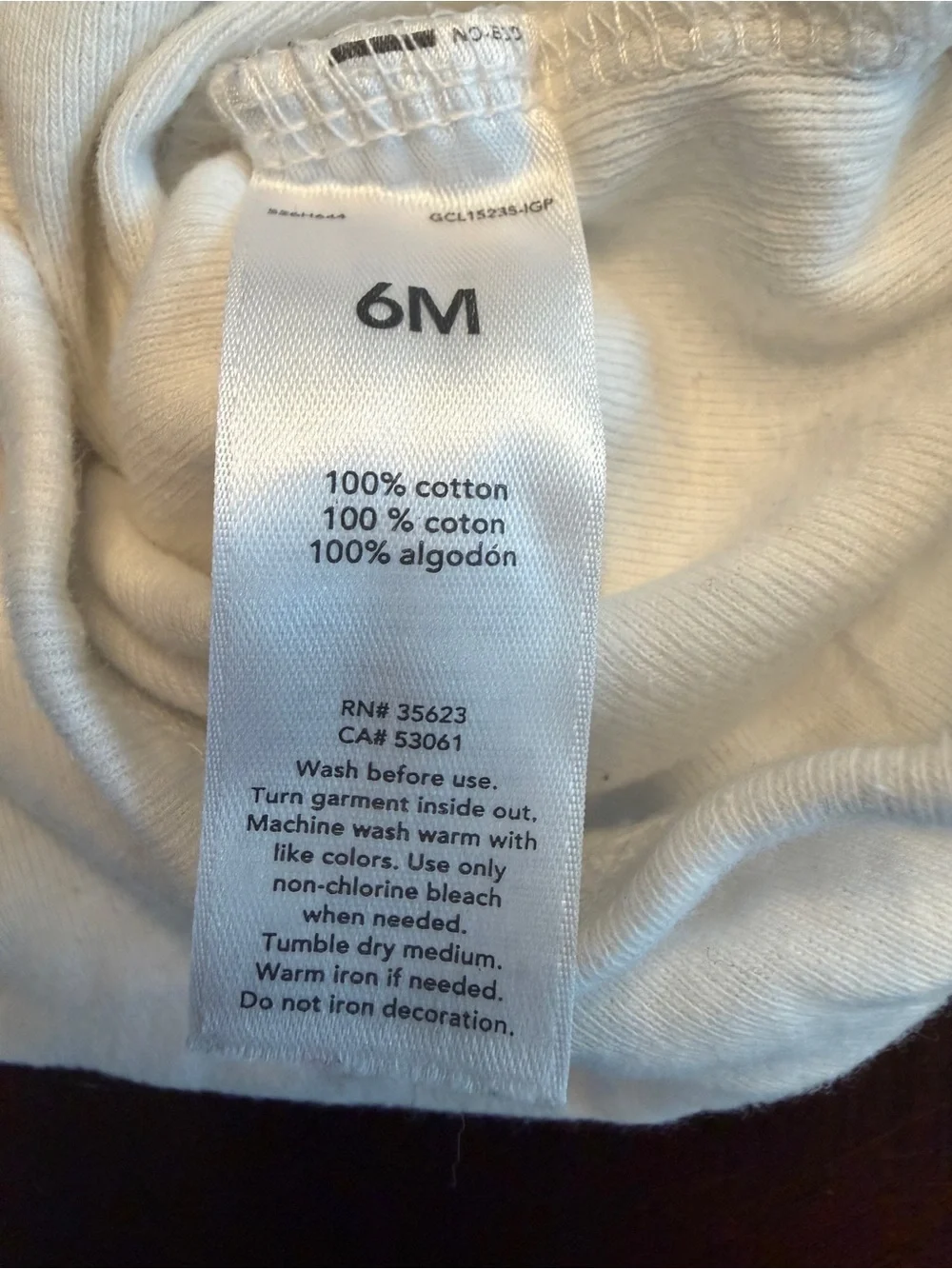 Carter’s Just One You White Short Sleeve Baby Bodysuits Onesies 6M 4 Pack